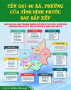 TÊN GỌI 40 ĐƠN VỊ CẤP XÃ CỦA BÌNH PHƯỚC SAU SÁP NHẬP