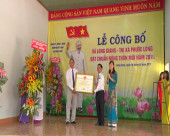 Xã Long Giang tổ chức lễ đón nhận xã đạt chuẩn nông thôn mới năm 2016.