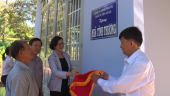Trao tặng nhà tình thương cho hộ ông Hồ Đình Siêu tại khu phố Sơn Long, phường Sơn Giang, thị xã Phước Long