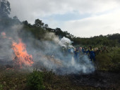 Phường Sơn Giang diễn tập cháy chữa cháy rừng năm 2018