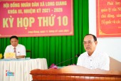 Kỳ họp thứ 10 HĐND xã Long Giang khóa III, nhiệm kỳ 2021 - 2026