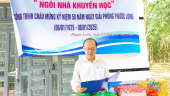 Tặng nhà khuyến học cho gia đình học sinh nghèo hiếu học tại thị xã Phước Long