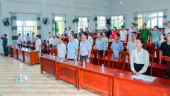 Long Phước: Đảng viên lão thành nhận Huy hiệu 70 năm tuổi Đảng.